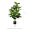 Glitzhome® 3.5ft. Faux Fiddle Leaf Fig Tree in Pot